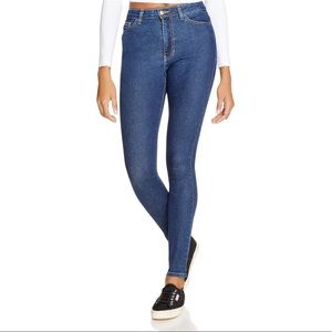 American Apparel dark stone wash pencil jeans